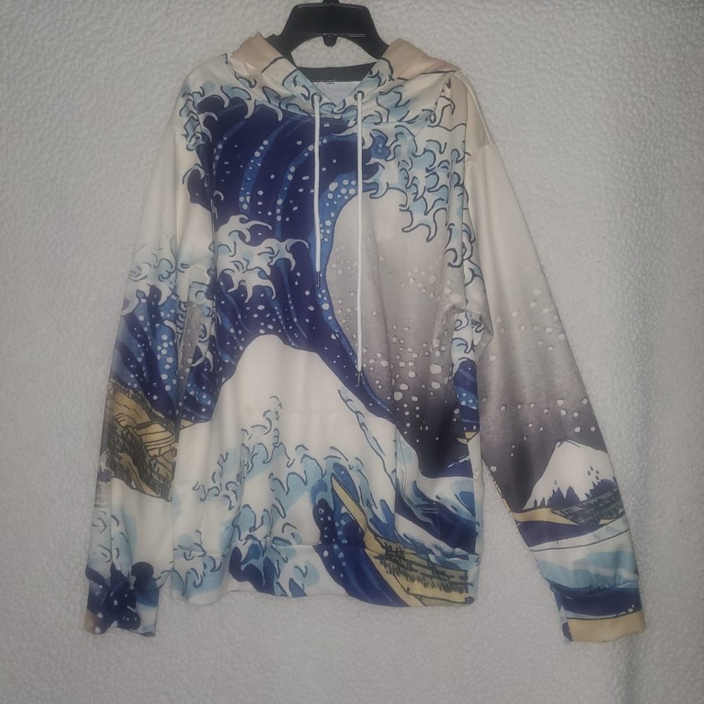 Dykhmily Multicolor Hoodie Long Sleeve Shirt Skater Hiphop Streetwear Hype SZ S